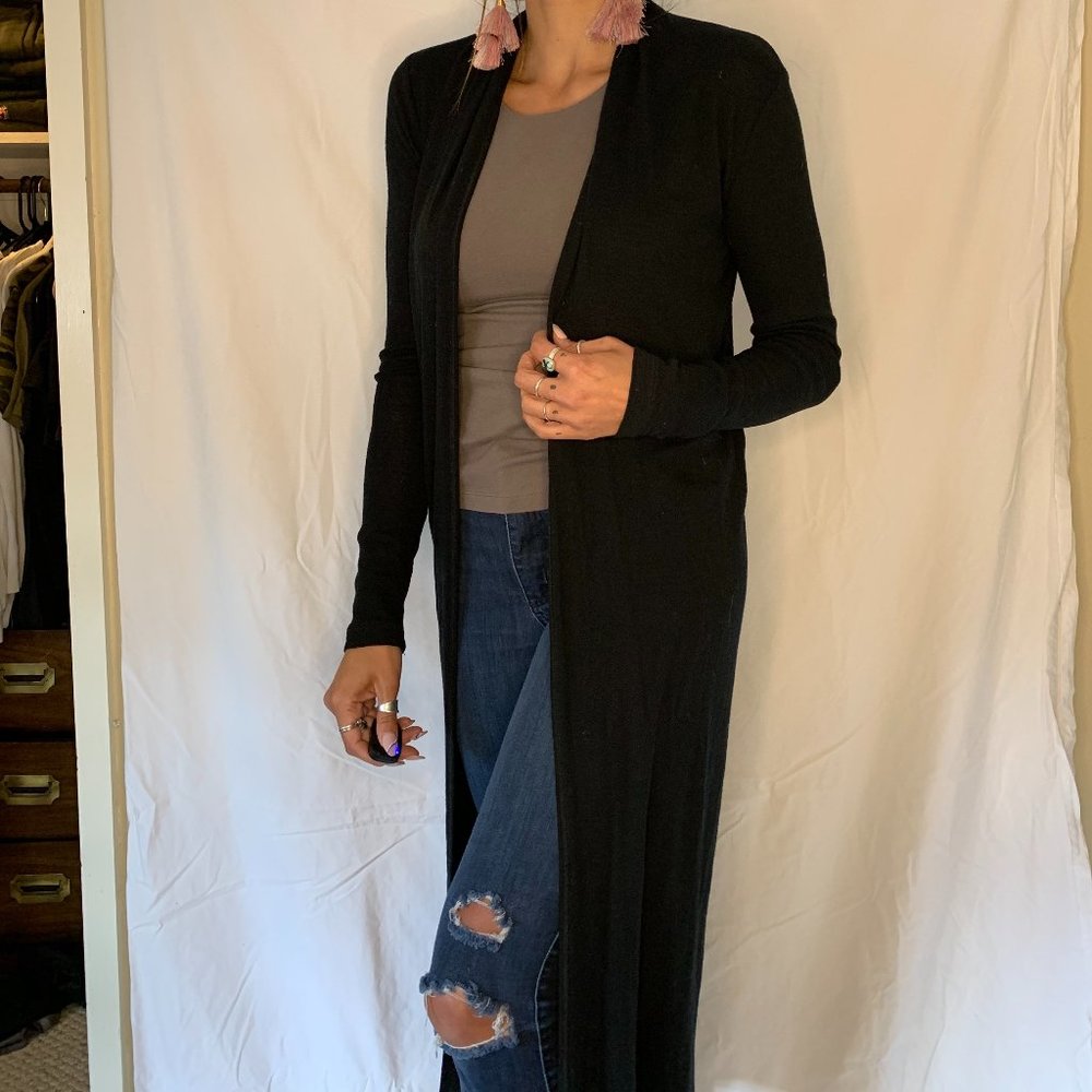 Long Black Cardigan